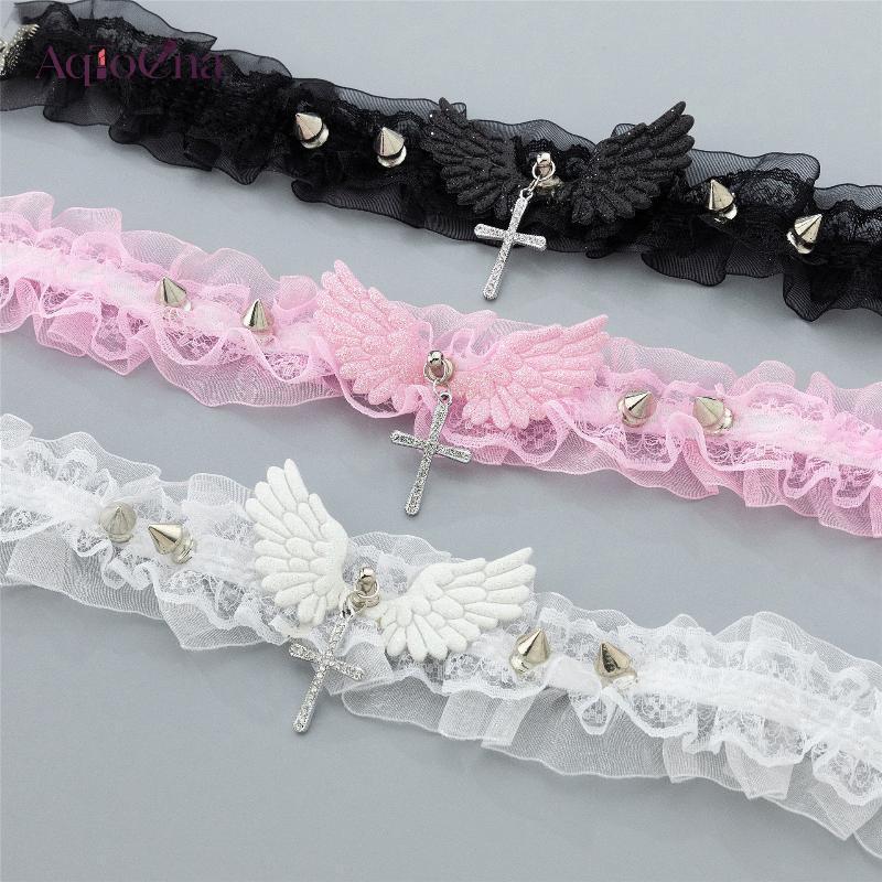 AqToCna Choker Gothic Lace Ren Cho Nữ - Phong Cách Thời Trang Y2K