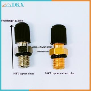 DKX M8x1 Thân van lốp bằng đồng thau cho ô tô Xe đạp Xe máy Van khí có độ chính xác cao có nắp lốp Phụ kiện lạm phát không khí.
