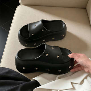 Giày Sandal XIXITIAO Ngôi Sao Tăng Cường 8cm Đế Dày Nữ Thời Trang Ngoài Trời Mùa Hè