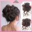 MYPANDA Tóc tổng hợp chignon xộn xoăn kèm kẹp tóc co giãn scrunchy dành cho nữ