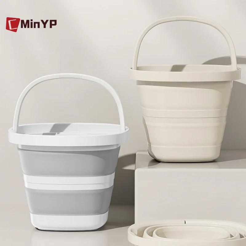 CMinYP Buet nước có thể gập lại Thùng gấp nhẹ để cắm trại du lịch Thiết kế chống rò rỉ có thể tái sử dụng vinh quang ngoài trời