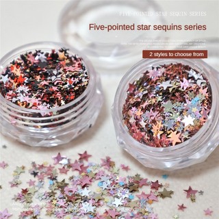 Móng Tay Nghệ Thuật Sequin Ngôi Sao Cổ Tích Nhỏ Lấp Lánh, Trang Trí Tiệm Làm Móng Tay