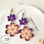 Bông tai Dangle Acrylic phẳng 2D dành cho nữ Tuyên bố động vật hoa Mùa hè Bông tai thả mặc thường ngày Phụ kiện thời trang mới