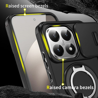 Chống Sốc Cho Xiaomi 15T 14T Pro 15TPro 2025 Trượt Bảo Vệ Ống Kính Máy Ảnh Vòng Đứng Từ Vỏ Điện Thoại Giáp Chân Đế Vỏ Silicon Cứng
