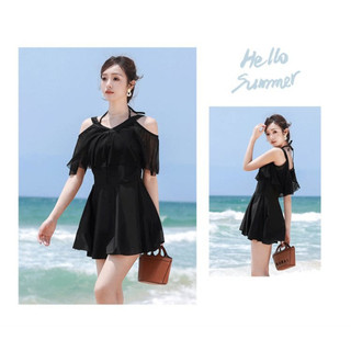 Đồ bơi đeo vai Flounce thanh lịch | Một mảnh lưng cao cổ điển cho bữa tiệc suối nước nóng & bể bơi