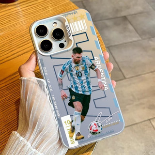 Ốp Điện Thoại Ngôi Sao Bóng Đá Tương Thích Cao Cấp iPhone 7Plus 16Pro Chống Mài Mòn 14Plus 13Pro 15ProMax 12ProMax Hợp Thời Trang 11 XSMAX 17PROMAX Vỏ Bảo Vệ Chống Sốc Chống Sốc