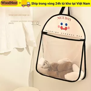 Túi lưới lưu trữ WOODNEST, Túi lưu trữ có thể tái sử dụng Túi lưới treo nhà bếp, Tất đồ lót dung tích lớn Đồ chơi lưu trữ Giá đỡ lưu trữ