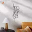 Nghệ thuật treo tường bằng kim loại Mặt tối giản Đường treo tường Trang trí điêu khắc tường sắt trừu tượng Trang trí Bắc Âu, Dễ dàng lắp đặt A