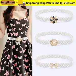 Dây thắt lưng kim cương giả SNUGHOUSE, Dây thắt lưng mỏng co giãn dành cho nữ, Dây rút đơn giản thanh lịch thời trang dành cho nữ