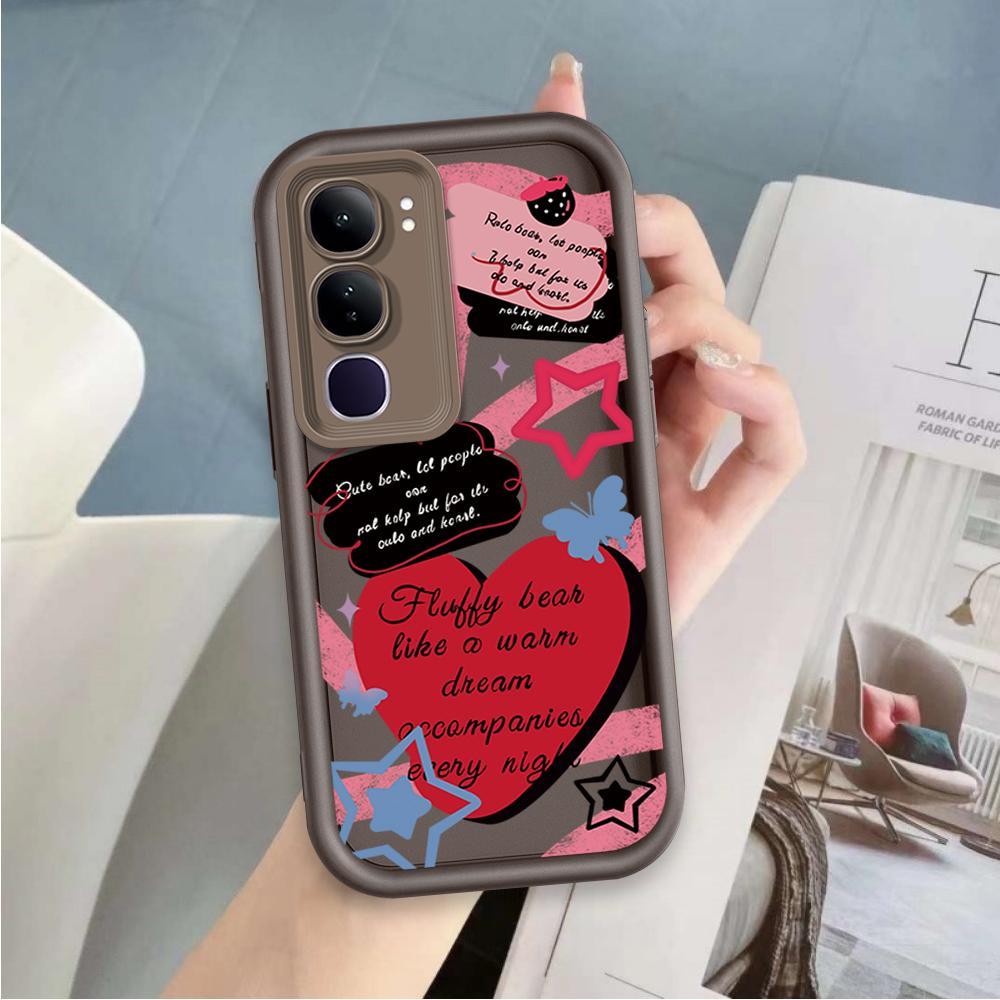 Vỏ Cho VIVO Y19S Pro Y29 4G Phim Hoạt Hình Silicon Mềm Ốp lưng TPU Tình Yêu Xu Hướng Giày Thiên Thần Mắt Chống Sốc Ốp Lưng
