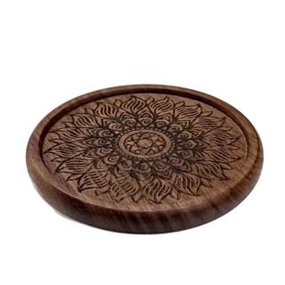 Gỗ Chắc Chắn Bắc Mỹ Đen Quả óc chó Cà Phê Coaster Cốc Gỗ Cách Nhiệt Miếng Lót Chống bỏng Bàn Ăn Gốm Gỗ