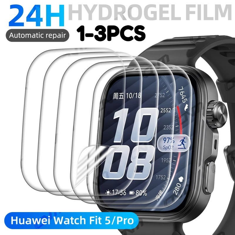 3 Chiếc Đồng Hồ Thông Minh Bảo Vệ Màn Hình Cho Huawei Watch Fit 5 4 3 Pro HD Pha Lê Trong Suốt Mềm Hydrogel Cho Huawei Watch Fit 4Pro 5Pro 3 4 5 Phim Bảo Vệ