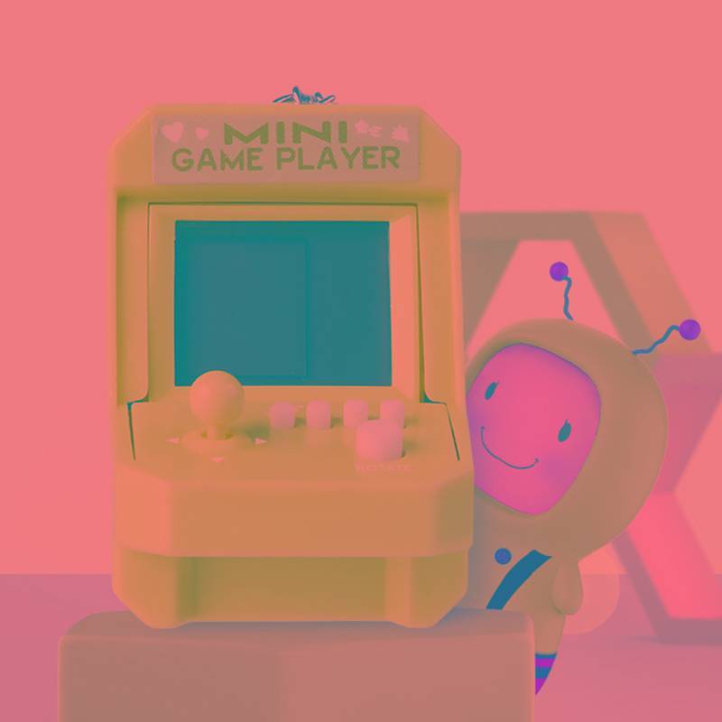 Máy chơi Game cầm tay Mini CANAMEK có móc khóa Trẻ em Câu đố cầm tay Retro Arcade CSF