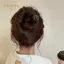 PNPIA- Vintage Đơn Giản Đính Hạt Hình Chữ U Kẹp Tóc Nữ Mùa Hè Đá Cẩm Thạch Đầu Đĩa Phụ Kiện Tóc