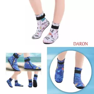 Tất Nước Trẻ Em DARON, Giữ Ấm Chống Trơn Trượt Tất Lặn, Trẻ Em Tập Đi Thiết Kế Hoạt Hình Có Thể Điều Chỉnh Vải Co Giãn Cát Đi Biển Vớ Lặn Lướt Sóng