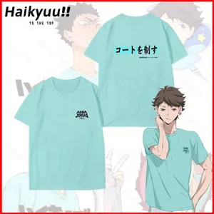 YB1 Haikyuu Aoba Johsai Trường Trung Học Oikawa Tooru Cosplay Vải 3D Mùa Hè Áo Thun Anime Tay Ngắn Top BY1