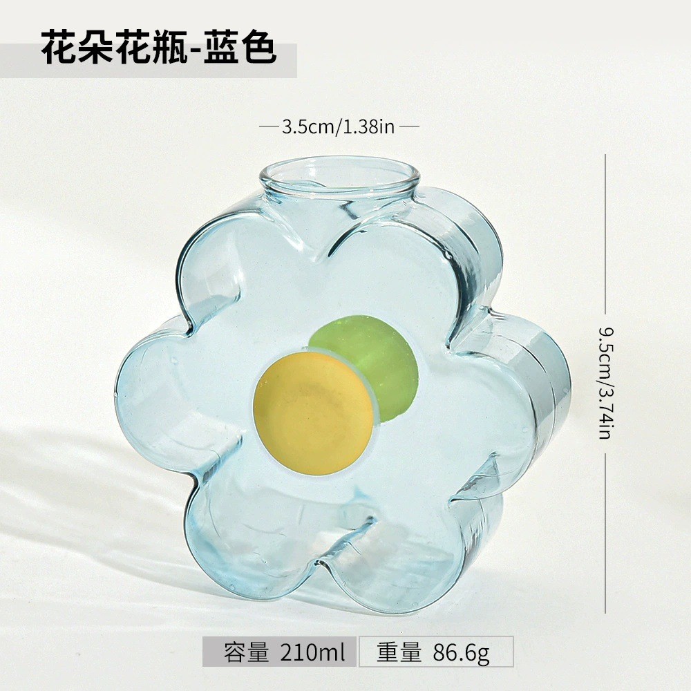 bình hoa thủy tinh hình bông hoa phong cách bắc âu lọ hoa decor bàn làm việc thủy canh trong suốt trang trí nhà cửa đẹp