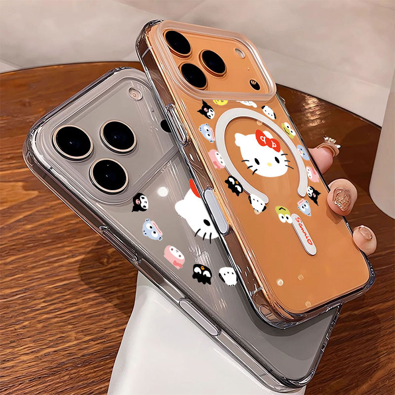 Ốp lưng iPhone họa tiết Hello Kitty hỗ trợ sạc không dây từ tính - iP 7/8/X/XS/XR/11/12/13/14/15/16/17/Plus/Air/Pro/Max