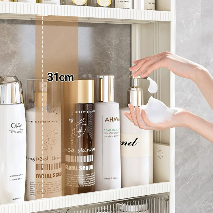 ️ Kệ Đựng Đồ Nhà Tắm Gắn Tường Đa Năng, Kệ Treo Tường Đựng Mỹ Phẩm, Đựng Gia Vị Bếp Không Khoan Đục