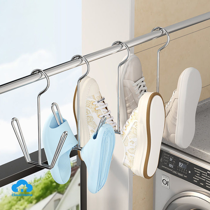 🌤️COD🌤️Móc phơi giày,móc treo giày INOX cao, Giá phơi giày bằng thép không gỉ Thanh treo móc quần áo Móc tổ chức