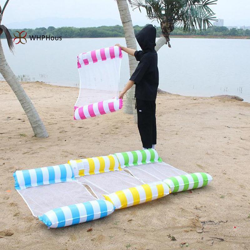 < WHPHous-t > Ghế ngủ nổi bơm hơi Hammo nước dành cho người lớn Lưới Lounger Bể bơi Phao ngoài trời Hồ bãi biển Thiết bị thư giãn mùa hè Đẹp