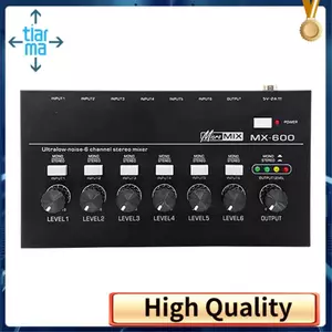 MX600 Ultra Low-Noise 6 Kênh Line Mixer Stereo / Single Track Switch Micro Preamplifier Sound Mixer