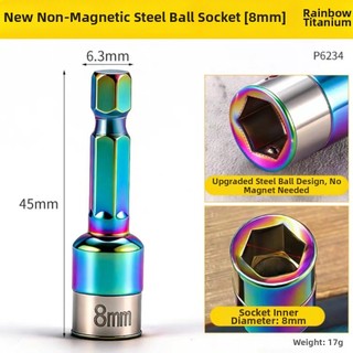 OUSXA 1 / 5 Chiếc Tua Vít Khí Nén, Ổ Cắm Nhiều Màu Sắc Độ Cứng Cao 8 Mm, Ổ Cắm Chuôi Lục Giác Chống Mài Mòn Loại Kẹp Đa Năng Cho Tua Vít Khí Nén
