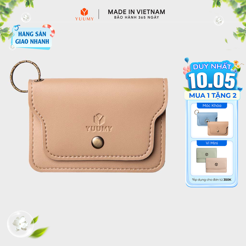 Ví Yuumy (Thời trang nữ nắp gập cỡ nhỏ - Ví móc khóa da thời trang YMK10) Bagsmart - 1