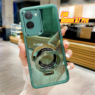 Ốp lưng Redmi A7 Pro Thiết kế mới Giá đỡ từ tính Vỏ trong suốt Redmi A7Pro Vỏ điện thoại mềm trong suốt siêu mỏng có bảo vệ ống kính máy ảnh