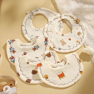 Khăn Nước Bọt Bé Loại Yếm Cotton Nguyên Chất Sơ Sinh Chống khạc nhổ Yếm Trẻ Em Sản Phẩm Chống Thấm Nước FLIN