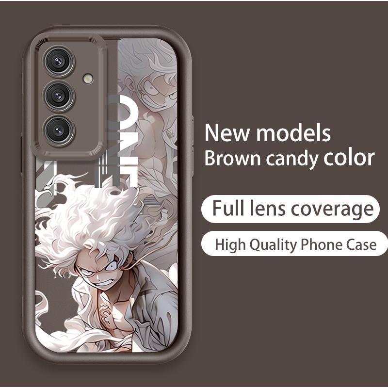 Ốp Lưng Cho Samsung S20 S21 S22 S23 S24 S25 S26 PLUS FE + Hoạt Hình Silicone Bé Gái Mềm TPU One Piece Five Gear Luffy Angel Eye Vỏ Điện Thoại Chống Sốc