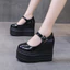 Mùa Xuân Thu Bên Trong Tăng Chiều Cao Giày Trắng Bằng Sáng Chế Da Slip On 13cm Siêu Cao Gót Giày Lười Đế Dày Đế Nền Tảng Loafer