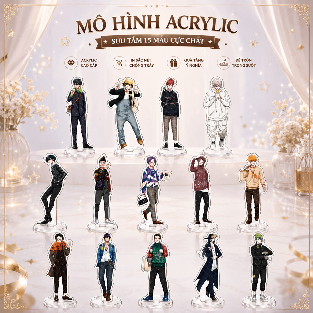 Mô hình Standee Blue Lock Isagi Nagi Meguru Chigiri Reo Sae Itoshi Rin ...