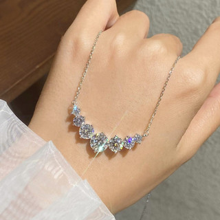Châu Âu Mỹ ins Phong Cách Mới Trái Tim Mũi Tên Mô Phỏng Moissanite Vòng Cổ Nữ