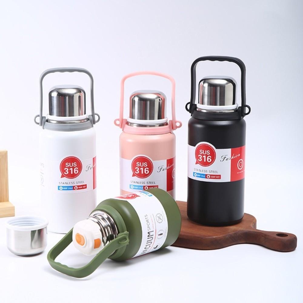 Bình Giữ Nhiệt BOSS 800–1500ml Inox 316– Kèm Cốc & Lọc Trà– Giữ Nhiệt 6-8 tiếng, Có Tay Cầm Tiện Lợi
