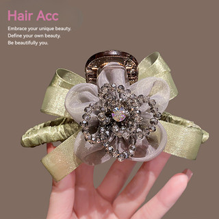 Nhật Bản Nhật Bản Hàn Quốc Phong Cách Mới Xám Nhẹ Gạc Pha Lê Hoa Lấy Kẹp Tóc Nữ Tập Có Thể Sử Dụng Không Thể Thả Kẹp Lưng Đầu Tóc Dụng Cụ Tiện Dụng