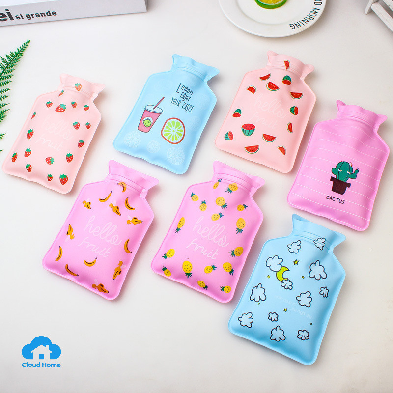 Túi sưởi tay mini chống nổ chứa nước nóng dành cho trẻ em và học sinh, có hình hoạt hình.