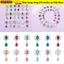 SNUGHOUSE 10 Chiếc Hợp Kim Kim Kim Cương Giả Trang Sức Phụ Kiện Thủ Công Lấp Lánh Pha Lê Giọt Nước Thổ Cẩm May Trang Trí Mặt Dây Chuyền