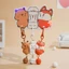 YUUKII 3 Bộ Móc Khóa Chụp Từ Tính, Móc Khóa Động Vật Hoạt Hình Mini, Charm Nhựa Từ Móc Khóa Bộ Quà Tặng