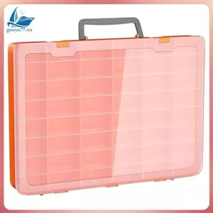 Hộp đựng đồ nhựa lớn 48 ô lưới, có ngăn chia điều chỉnh được, tiện lợi cho việc đựng hạt