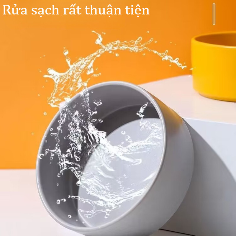 Bát ăn Cho Chó Mèo, Bát ăn Gốm Sứ Vân đá Cẩm Thạch Tráng Men Cao Cấp, Chống Trơn Trượt Lật,Dành Cho Mèo Và Chó