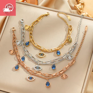 Trang sức nữ phong cách retro châu Âu - Mỹ, mặt dây chuyền zircon và thép titan, phù hợp mọi dịp