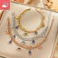 Trang sức nữ phong cách retro châu Âu - Mỹ, mặt dây chuyền zircon và thép titan, phù hợp mọi dịp