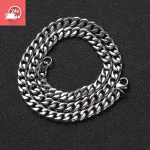 Khóa tôm hùm bằng thép không gỉ, thiết kế sáu mặt địa cầu, phù hợp làm vòng cổ cho nam và nữ