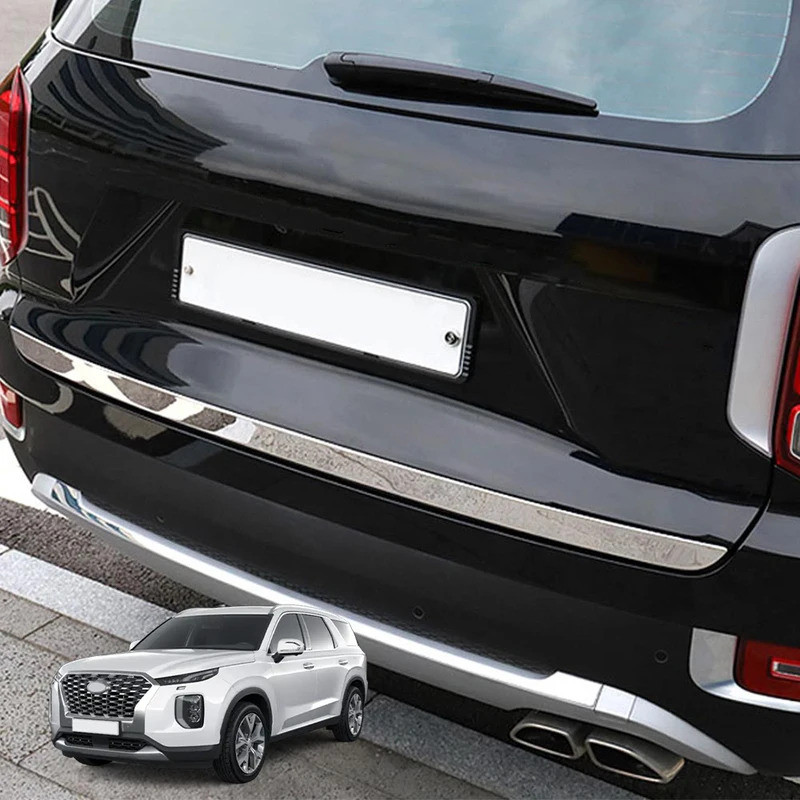 Dành Cho Xe Hyundai Palisade 2020-2025 Tự Động Bạc Thép Không Gỉ Đuôi Trang Trí Bao Viền Bên Ngoài Phụ Kiện