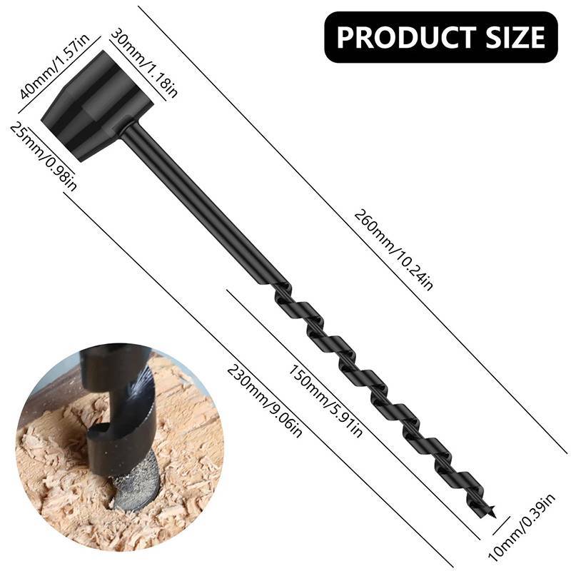 VHDD Tay Gỗ Đấm Hướng Dẫn Sử Dụng Auger Khoan Bush-Craft Thép Carbon Di Động Sinh Tồn Bit Ngoài Trời Mở Rộng Mũi Khoan VN