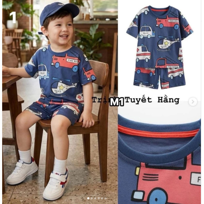 BỘ KID MALWEE BÉ TRAI HOẠT HÌNH NHIỀU MẪU