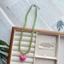 Mặt dây chuyền trái tim NICOLOO, Dây chuyền đính cườm thủy tinh màu kẹo Acrylic, Vòng cổ Choker thẩm mỹ mùa xuân dễ thương dành cho nữ Cô gái