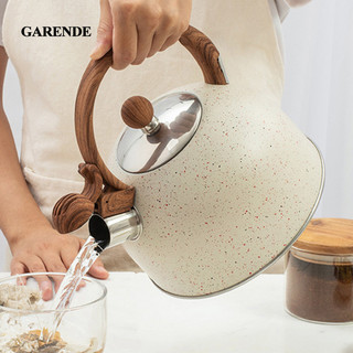 Ấm đun nước còi gia đình bằng thép không gỉ Garende 2.5L Dung tích lớn cho tất cả các bếp Ấm đun nước cắm trại ngoài trời đa năng
