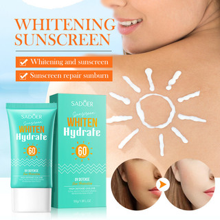 Kem chống nắng dưỡng ẩm làm trắng da, SPF60+, chống tia UV 50g